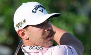 Erik van Rooyen hits his drive on the first hole during the second round of the 2023 Arnold Palmer Invitational.